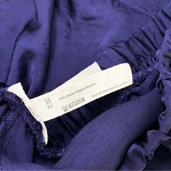 Free People Intimately Cascading Petal Navy Blue Silky Bedtime Shorts, size XS - Picture 8 of 8